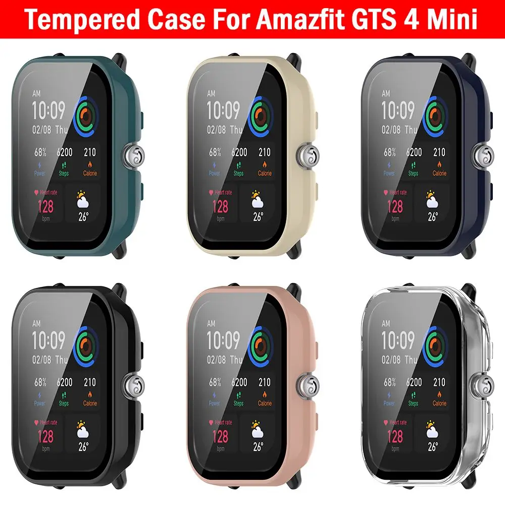 

Защитный чехол из поликарбоната для смарт-часов Amazfit GTS 4 Mini, защитная пленка для экрана смарт-часов Huami Amazfit GTS4 Mini, защитный чехол