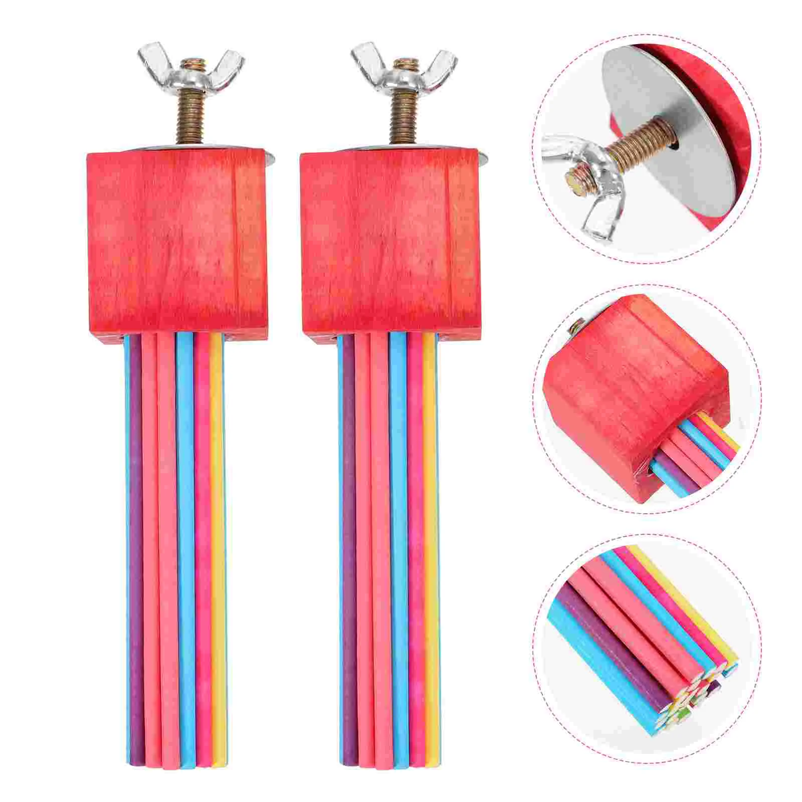

2 Pcs Pets Toys Parrot Cage Perch Bird Cage Toys Parrot Playstand Bop It Toy Bird Platform Molar Parrot Chewing Toy