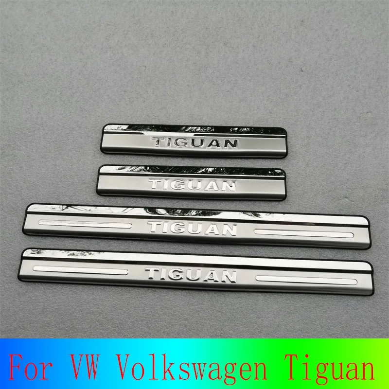 For VW Volkswagen Tiguan 2010-2016 car door protector chrome pads step side steps vehicle ladder accessories supplies Styling