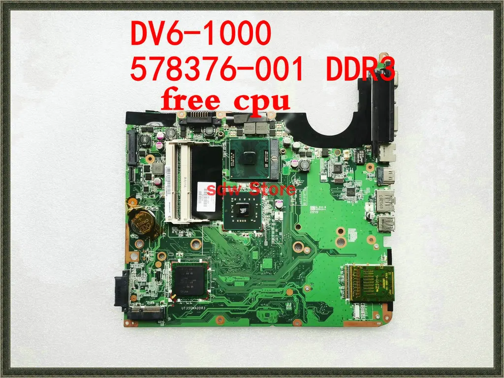 578376-001 DAUT3JMB6C0 DV6-1351NR Материнская плата ноутбука HP Pavilion DV6 DV6-1000 системная DDR3 GM45