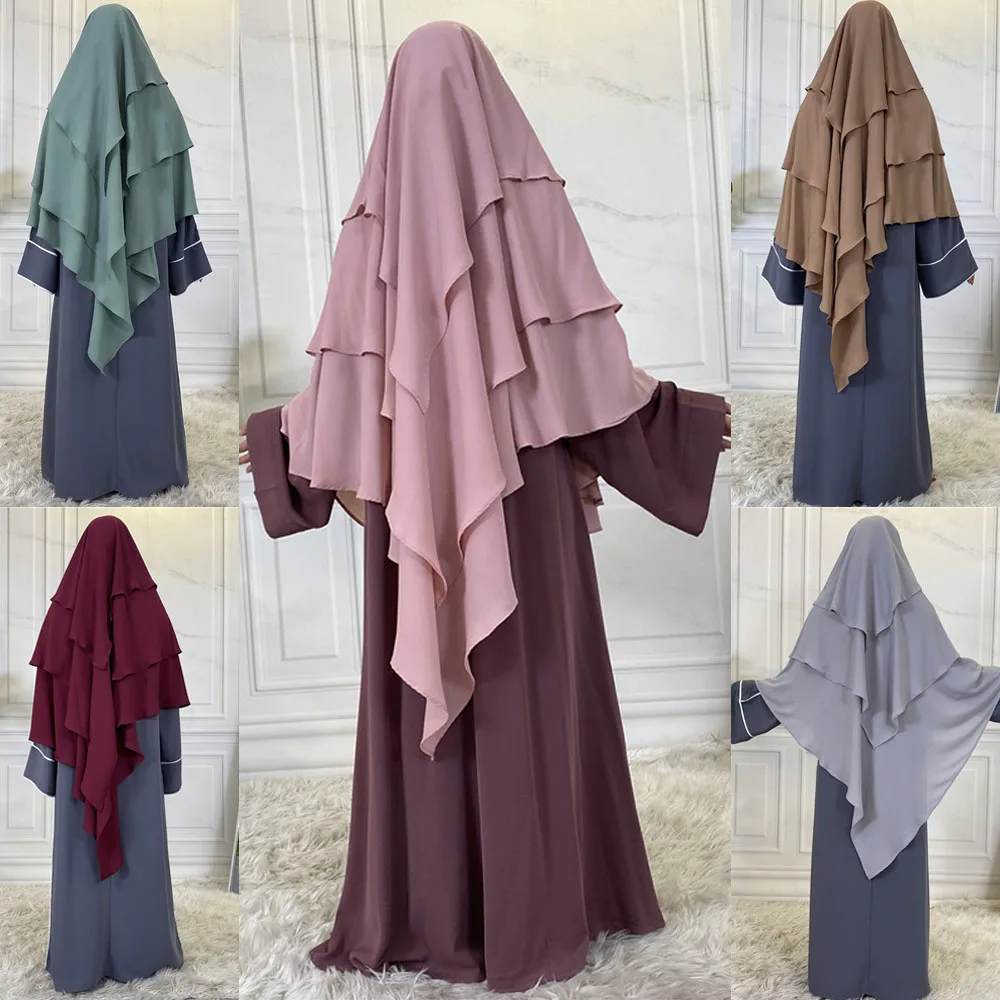 

Ramadan Eid Prayer Garment Long Khimar Islam Women Hijab Scarf Wrap Sleeveless Tops Abaya Jilbab Abayas Muslim Arab Niqab Hijabs