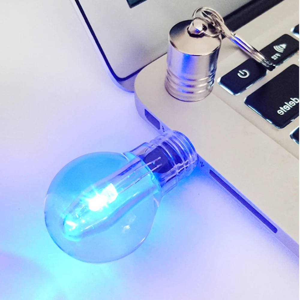 

Blue Light USB Flash Drive 16GB 32GB 64GB Pen Drive Memory Stick U Disk 2.0 4GB 8GB 128GB Pendrive chain best gift usb disk