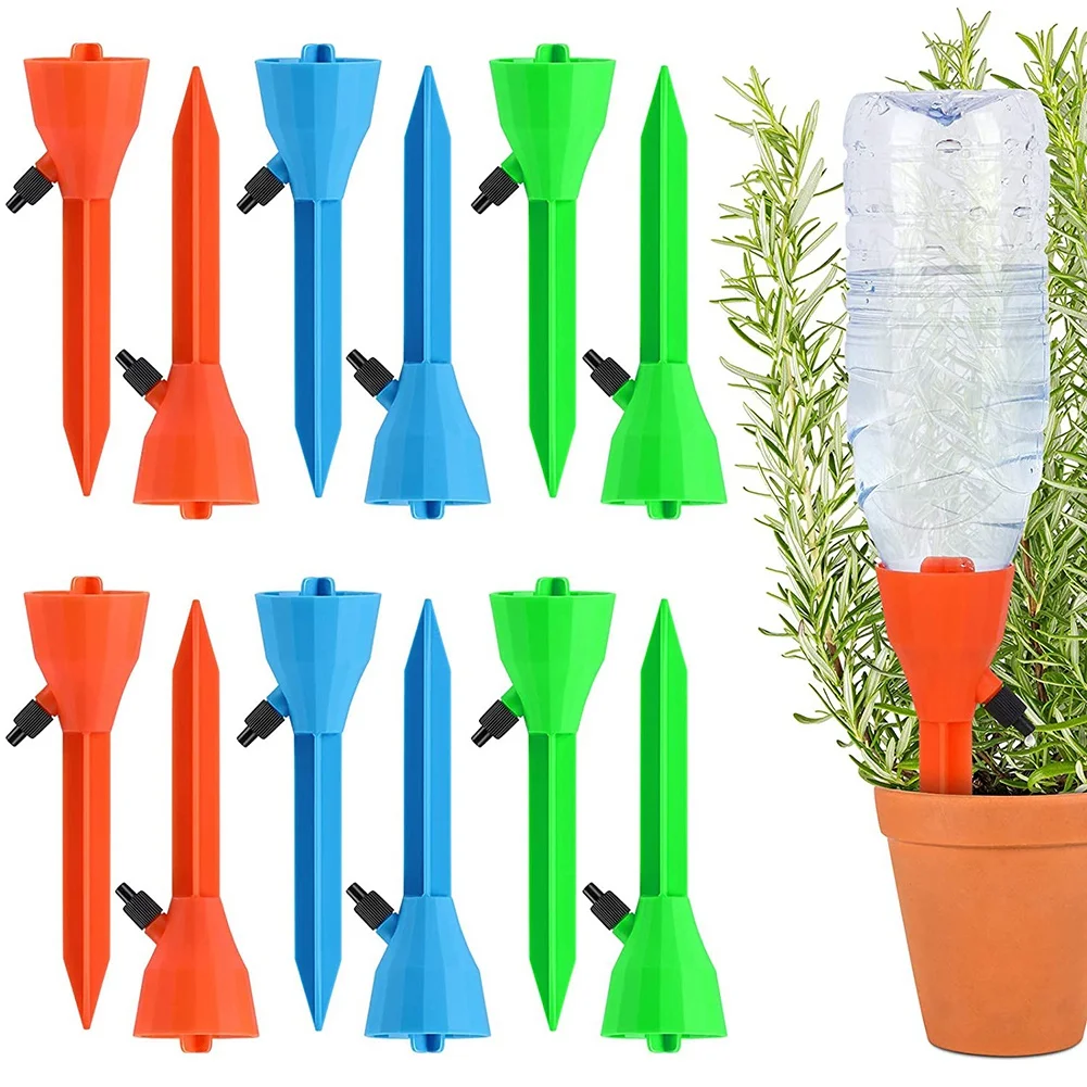 

Plant Waterer 12PCS Self Plant Watering Spikes System with Slow Release Control Valve Switch Automatic Plant Waterer