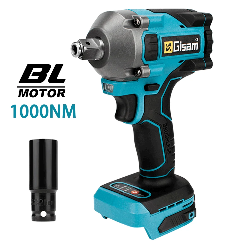 Электрический ударный гайковерт без аккумулятора беспроводной Перезаряжаемый