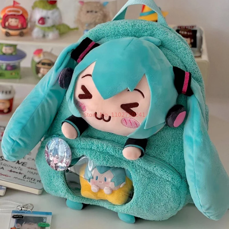 Милый и милый творческий аниме-рюкзак Hatsune Miku с вышивкой модный большой объем