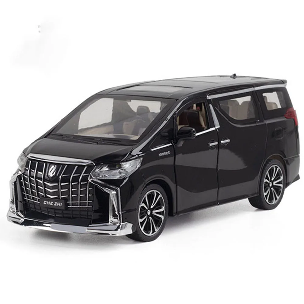 

Коллекция 1/24 года, Toyota Alphard, литые модели автомобилей из сплава с светильник кой, музыкальная модель, Детская сиделка, фургон, автомобили, игр...