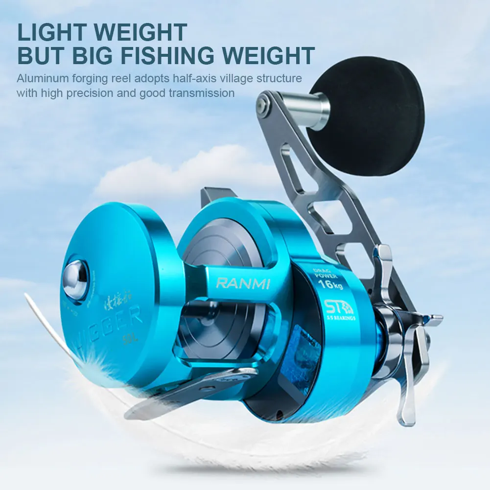 

Fishing Reel Super Strong Metal Spinning Wheel 5.1:1 16kg Max Drag Fishing Casting Reel Sea Saltwater Carp Light Weight Tackle