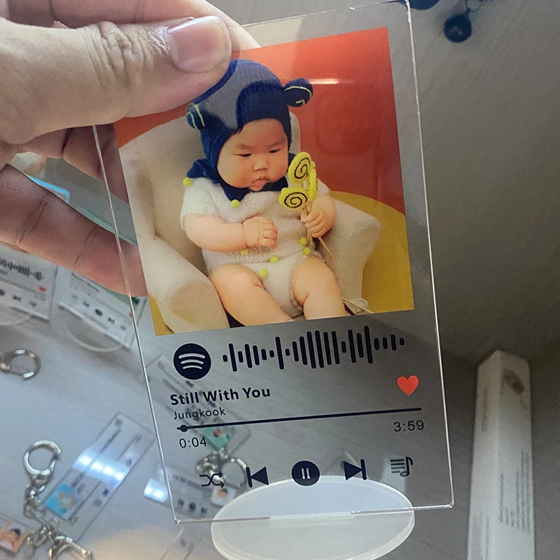Фото Персонализированный код Spotify, акриловая музыкальная доска, песня, фото, имя, на заказ, альбом, табличка, памятная фотография, настройка №5