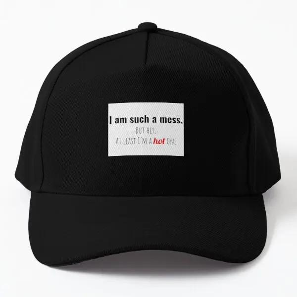 

Hot Mess Baseball Cap Hat Black Outdoor Solid Color Casual Mens Spring Snapback Casquette Czapka Summer Boys Printed Hip Hop