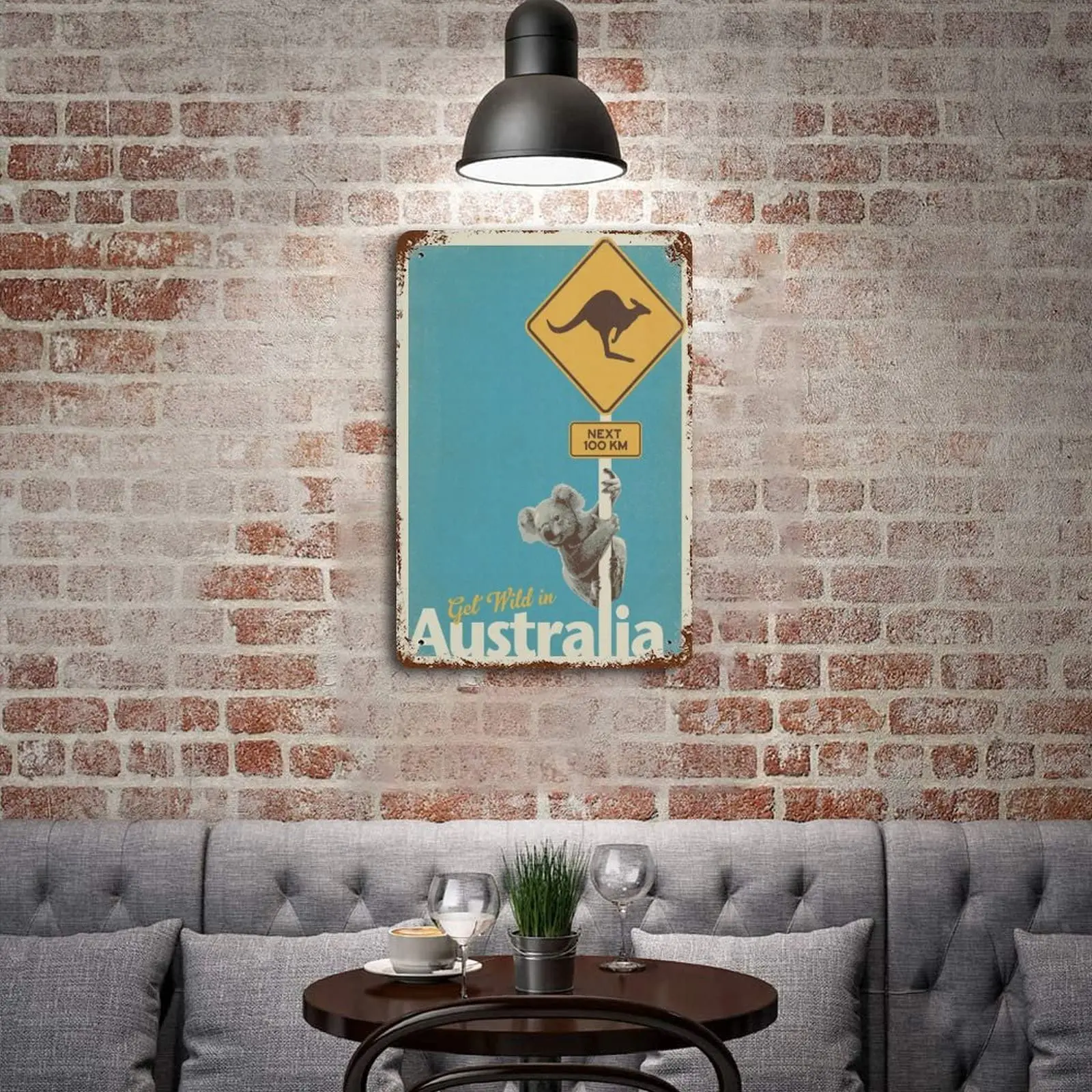 Винтажный Ретро-знак с изображением Австралии Океании геометрической зоны