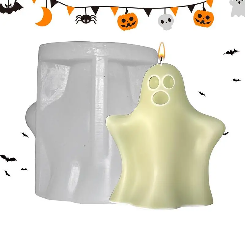 

Ghost Candle Mold Halloween Molds 3D Ghost Decor For Candles Fall Silicone Molds Silicone Shapes Ghost Candle Molds For Candle
