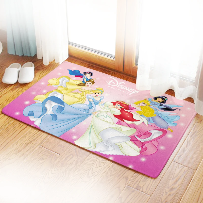 

Disney Anime Floor Mats Fairy Tale Princess Cartoon Carpet Living Room Bedroom Girls Bedside Cloakroom Decoration