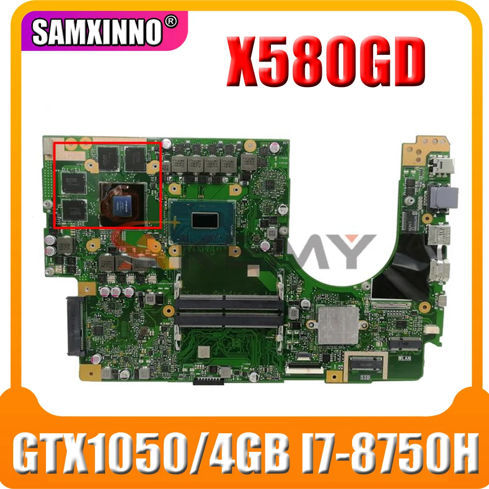 

X580GD Motherboard W/ GTX1050/4GB I7-8750H For ASUS VivoBook Pro 15 N580G N580GD NX580G NX580GD Laptop Motherboard Mainboard