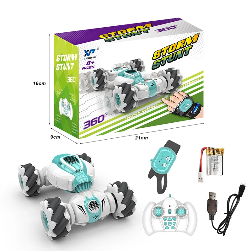 

Samll RC Stunt Car Remote Control Watch Gesture Sensor Electric Toy RC Drift Car 2.4GHz 4WD Rotation Gift for Kids Boys Birthday