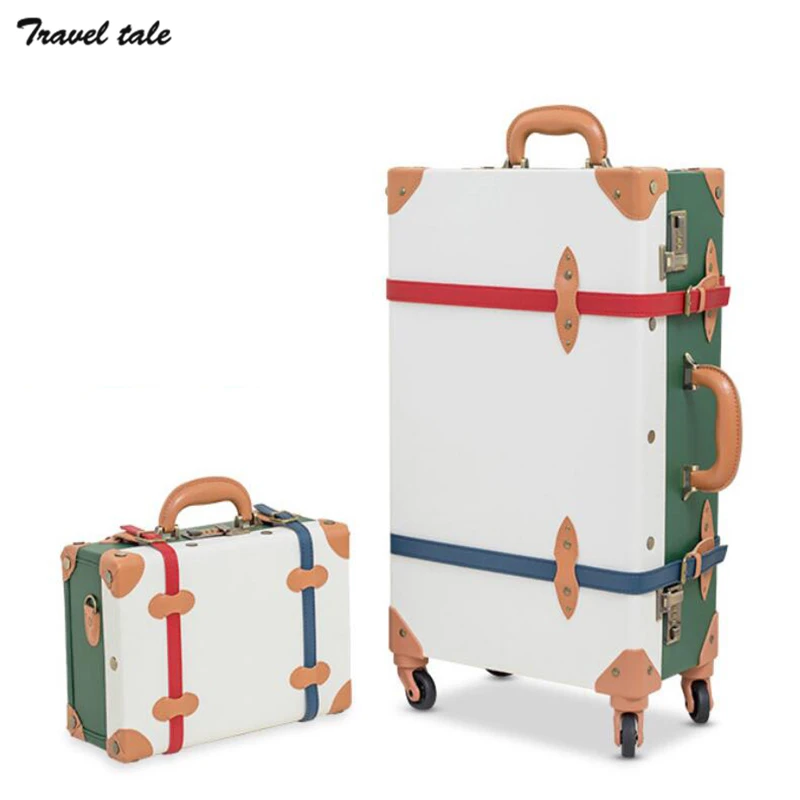 

Чемодан на колесиках для женщин, винтажный, 20/24/26 дюймов