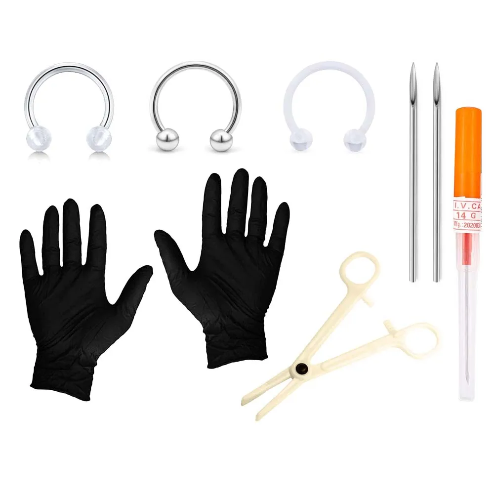 9 шт. набор для пирсинга 16 г |