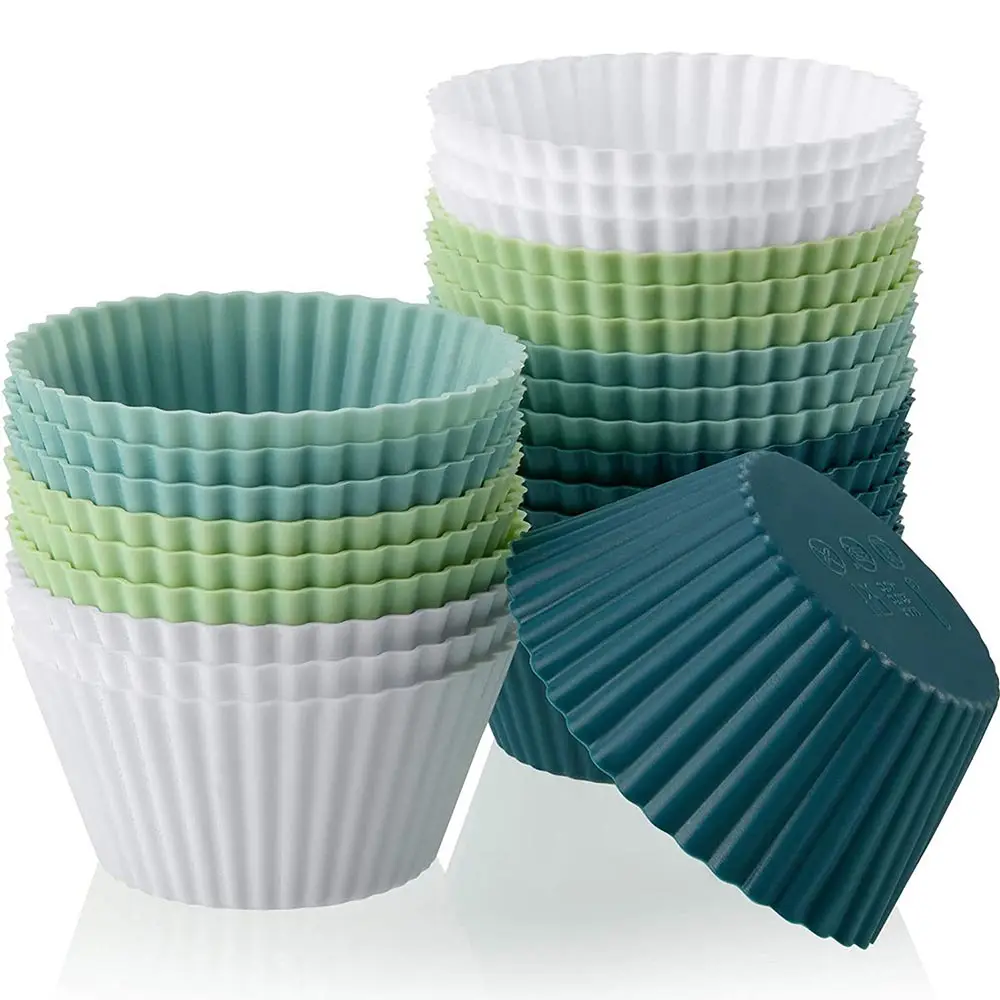 

12 шт./набор, силиконовые формы для выпечки кексов