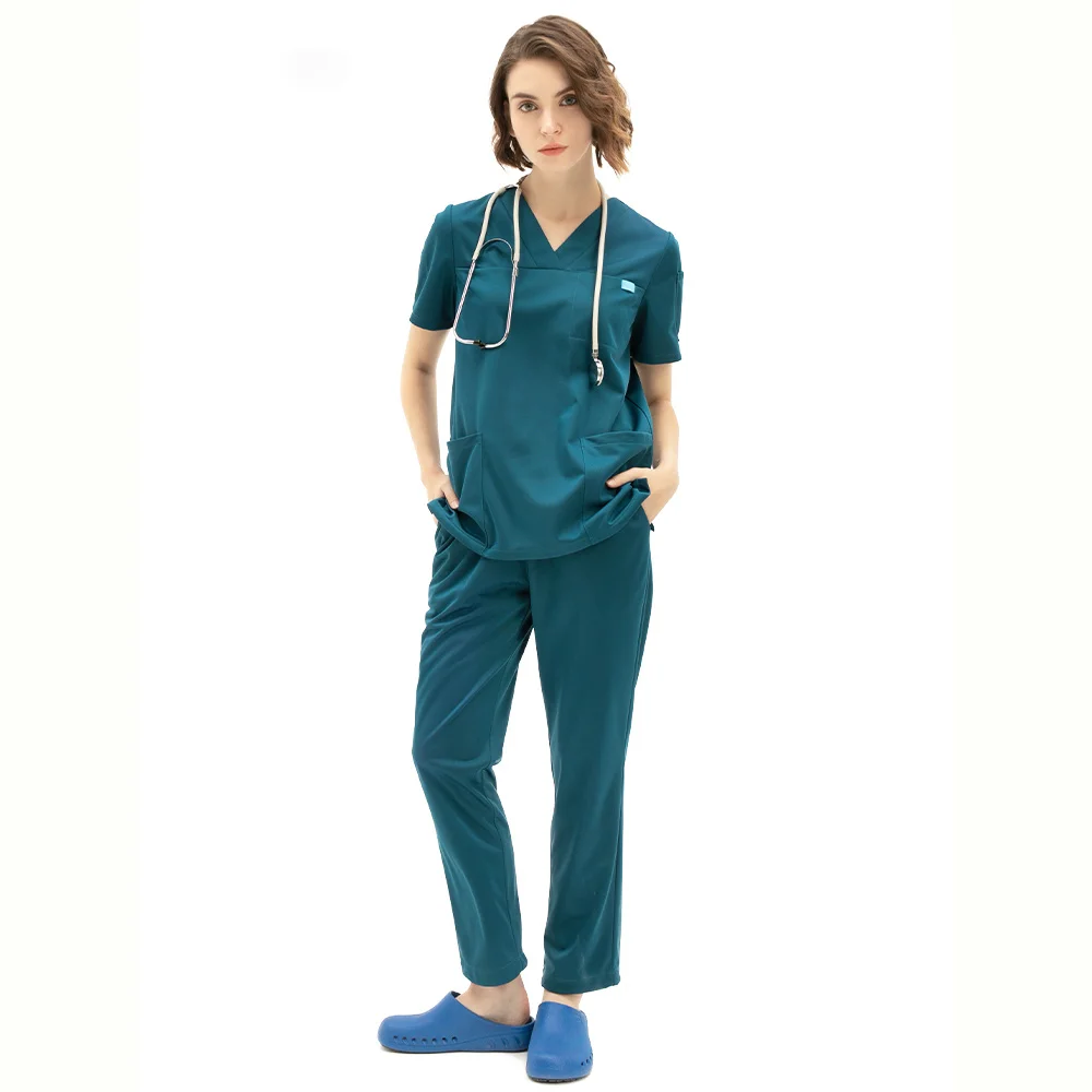 

New Unisex medical uniform short/long sleeved Scrub set doctor nurse uniform suit overalls work scrub sets медицинский костюм