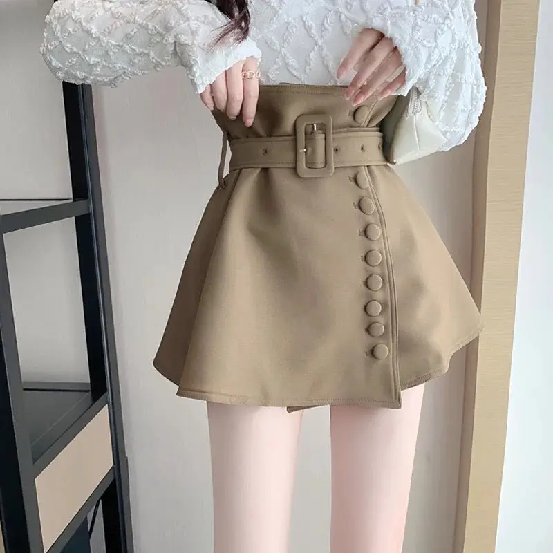 

Осень 2021, Женская облегающая юбка Джокер, юбка А-силуэта с высокой талией