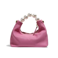 2022 new luxury leather handbags premium nappa beaded handle shoulder bags mini chain bags underarm bags crossbody bags