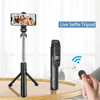 mini tripod extendable monopod with remote shutter for ios android smart phone tripod 2021 new bluetooth wireless selfie stick
