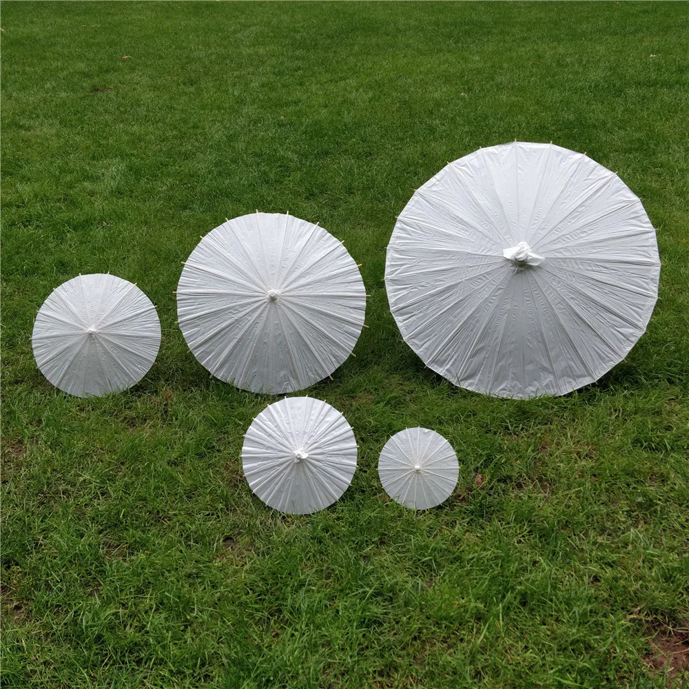 

10/20/30pcs 60/84cm Chinese Craft Paper Umbrella for Wedding Photograph Accessory Party Decor White Paper Long-handle Parasol