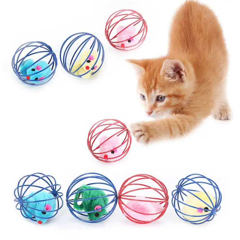 

Self-help Toys New Candy-colored Cat Toy Cage Rat Pet Interactive Training Supplies Color Random