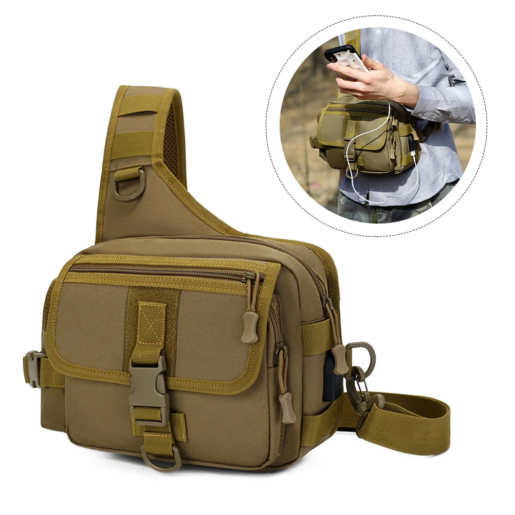 

Рюкзак-слинг через плечо для улицы, рюкзак с ремешком на плечо, один рюкзак, Мужской портативный многофункциональный рюкзак для велоспорта, ...