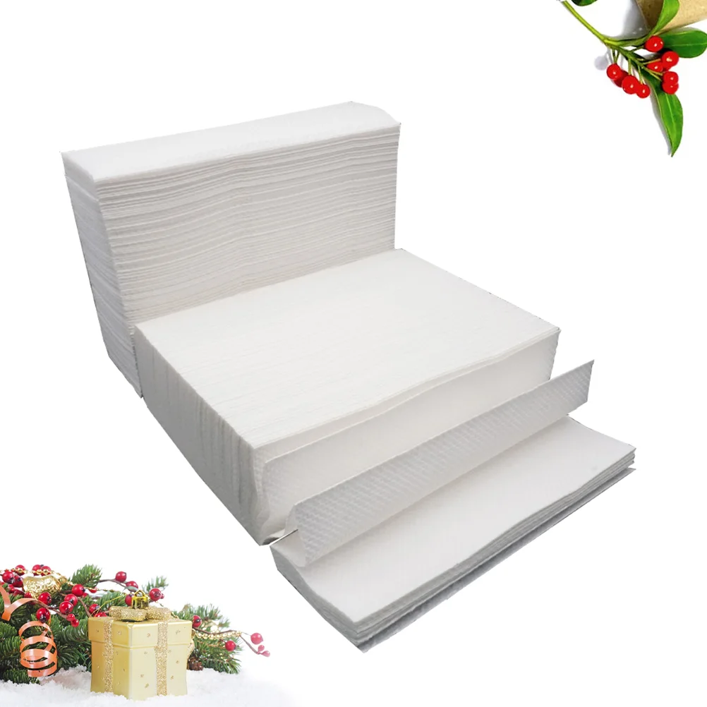 

400 бумажные полотенца, безвредная для кожи Бытовая бумажная салфетка для кухни, дома (белый)
