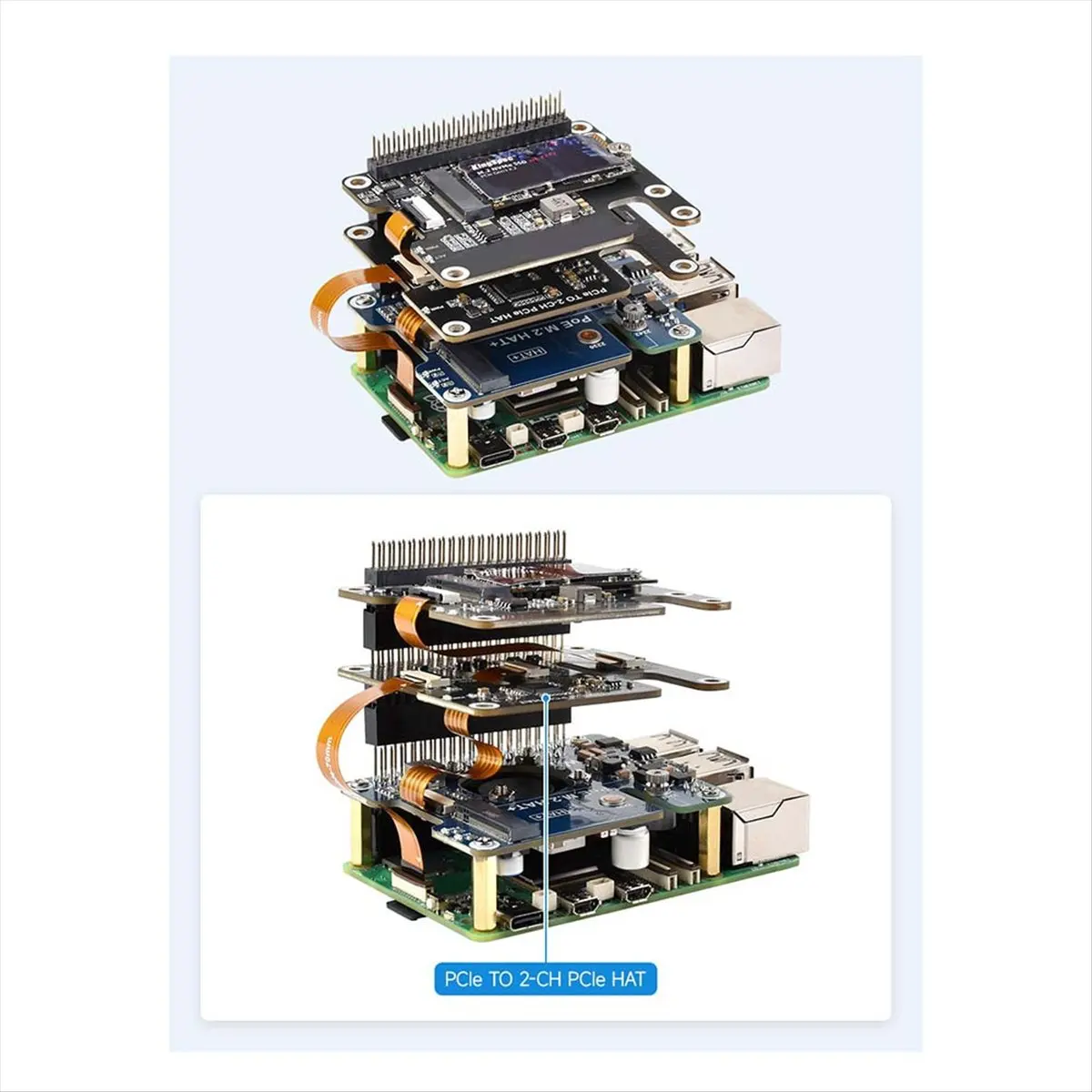 Фото N88R для платы расширения с 5 разъемами PCIe на FFC, двухканальная плата расширения PCIe FFC для высокоскоростной работы. №3