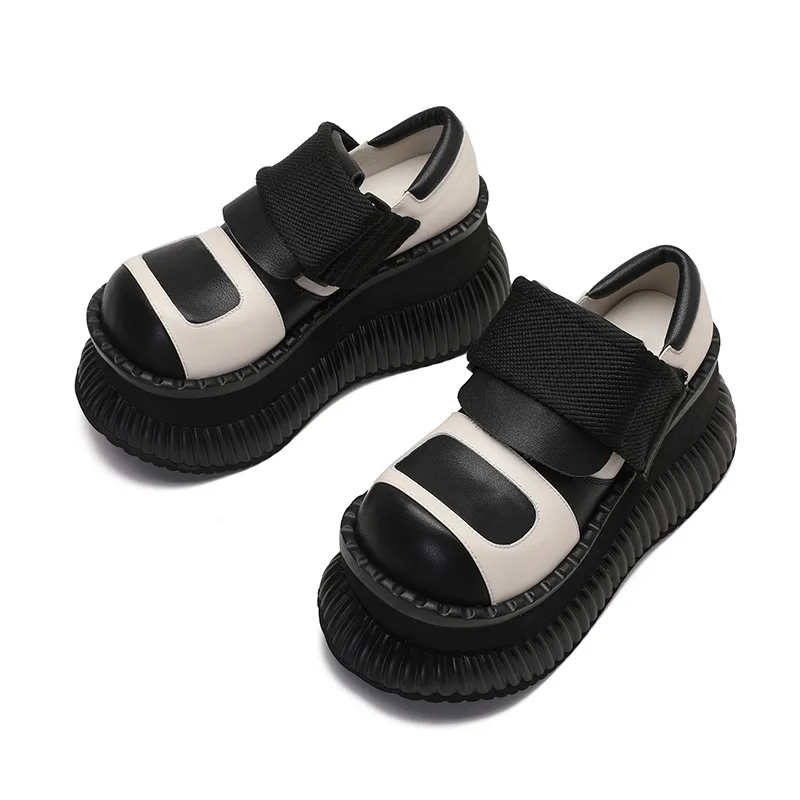 2023 New Height Increasing Leisure Platform Short and Small Stature Japanese Mary Jane Women Asian Culture Big Head Shoes