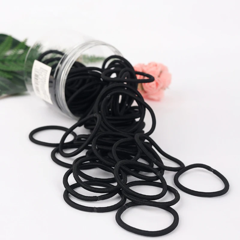 

20/40/60pcs Thicker Hair Tie Girls Black Hair Tie High Elastic Rubber Band Women Men Thin Hair Tie Hair Accessories Hair Ties
