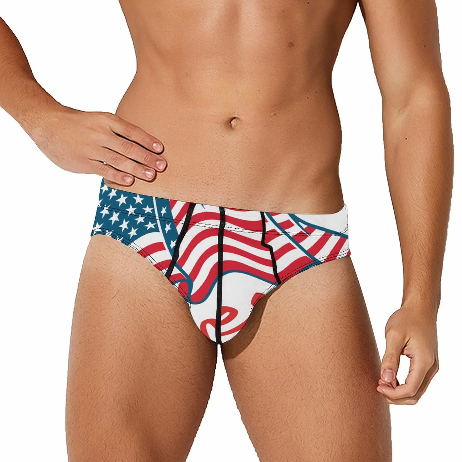 

Underwear Men Boxer July 4, United States, Flag Short Pants Sexy Boxing for Men Brief