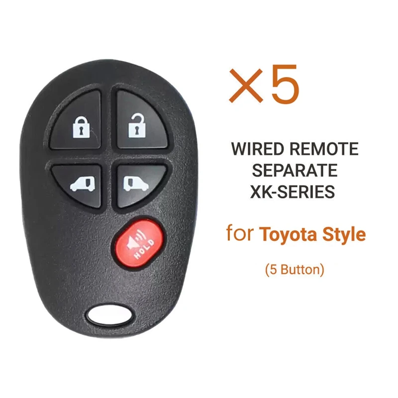 Xhorse XKTO08EN Universal Wire Remote Key Fob 5 Button For Toyota Style VVDI Tool 5Pcs/Lot |