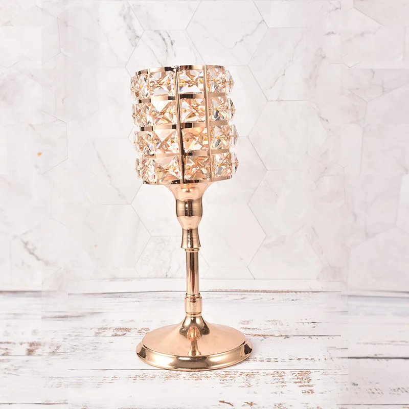 Блестящая женская Золотая свеча декоративный канделябр подсвечник для дома