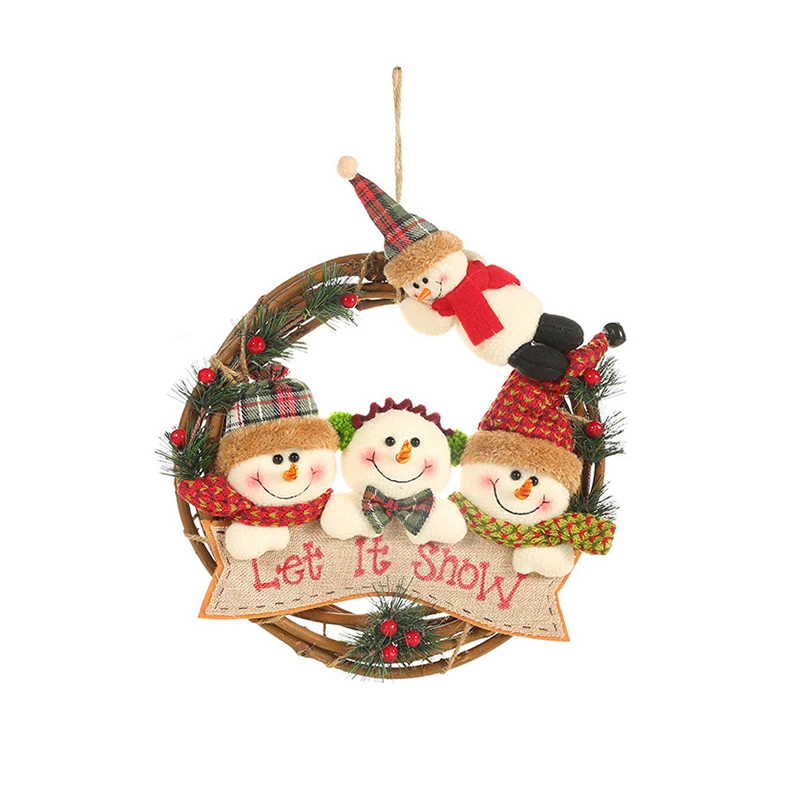 Рождественские украшения старик снеговик лось виноградная лоза кольцо кулон