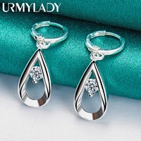 urmylady 925 sterling silver water drop aaa zircon earrings eardrop for women charm wedding fashion engagement jewelry
