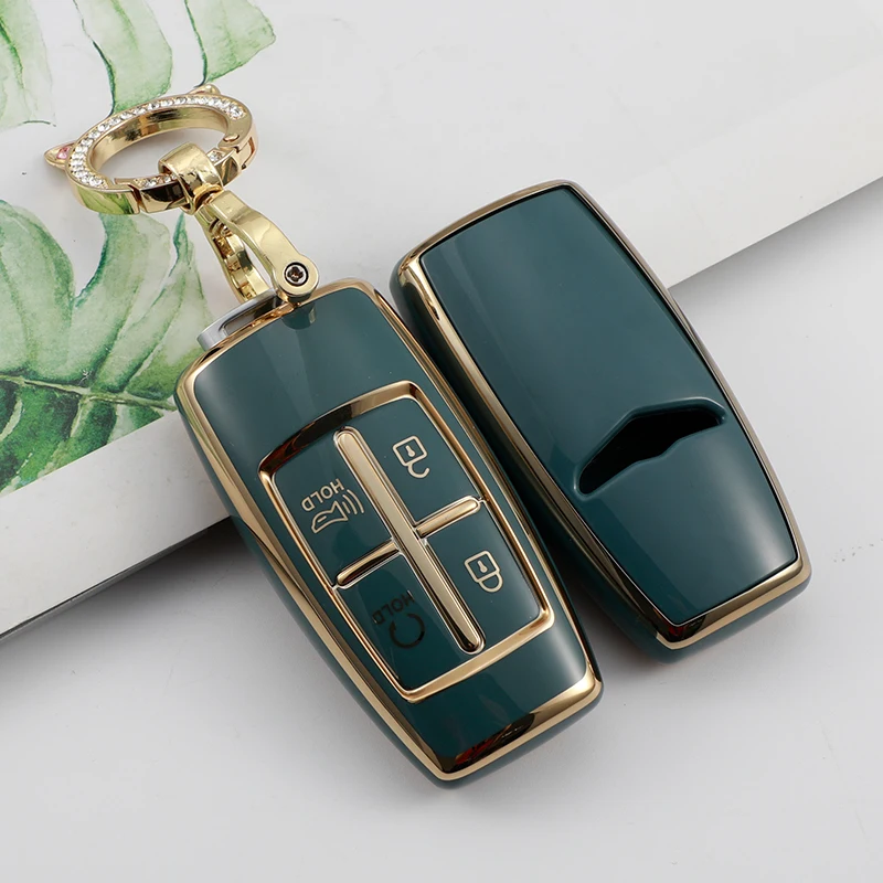 

For Hyundai Genesis G80 GV70 GV80 2019 2020 2021 2022 TPU Car Key Cover Case Remote Key Holder Car Accessories Auto Keychain