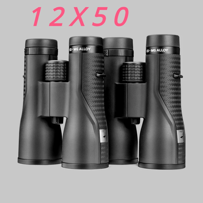 

Powerful 10X50 12X50 ED Lens Binoculars IPX7 Waterproof Bak4 Prism Long Range Outdoor Telescope For Travel Camping Hunting