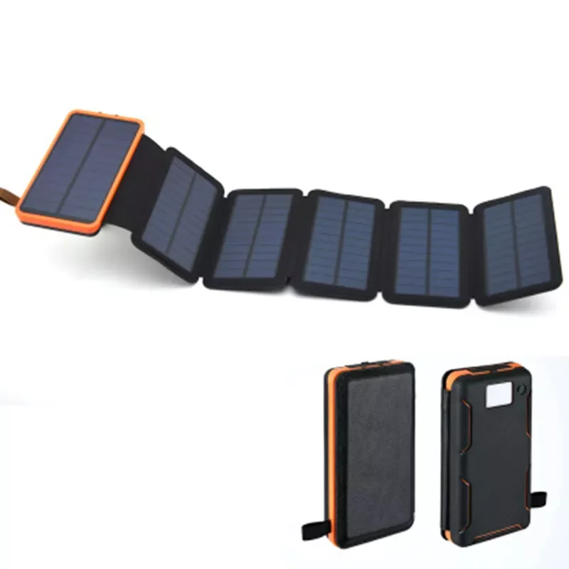 

KERNUAP Folding Solar Panel 12W 10W Power Battery 30000mah Solar Celles Universal Phones Power Bank Charger Outdoors External