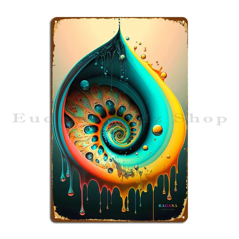 Красочный металлический плакат Fibonacci Забавный дизайн дизайнерский постер для