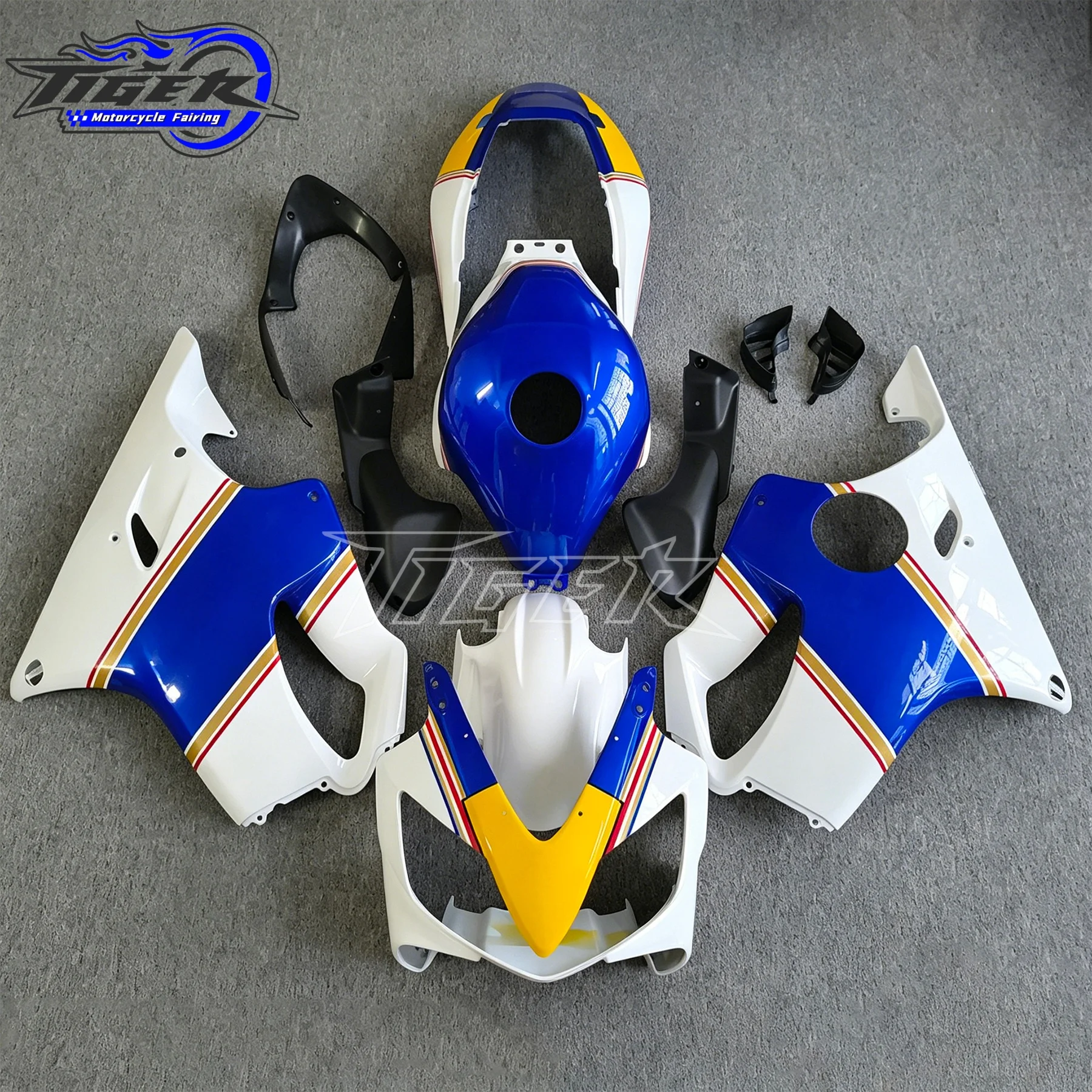 Фото Для Honda CBR600F CBR 600F CBR600 F F4i 2004 2005 2006 2007 Спортивный комплект обтекателей кузова, литой пластик, глянцевый черный №4