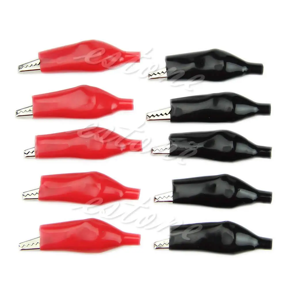 

10x for Crocodile Test Clip Alligator LeadsFor Electrical Jumper Wire Cable 45mm Dropship