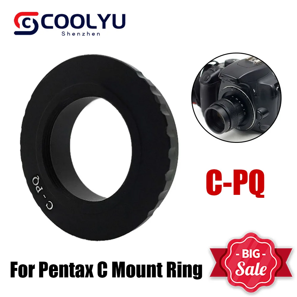 

C Mount Movie Lens Adapter Ring For Pentax Q Q7 Q10 QS1 Q-S1 Mirrorless Camera C-PQ Fujian 35mm 50mm CCTV Lense Accessories