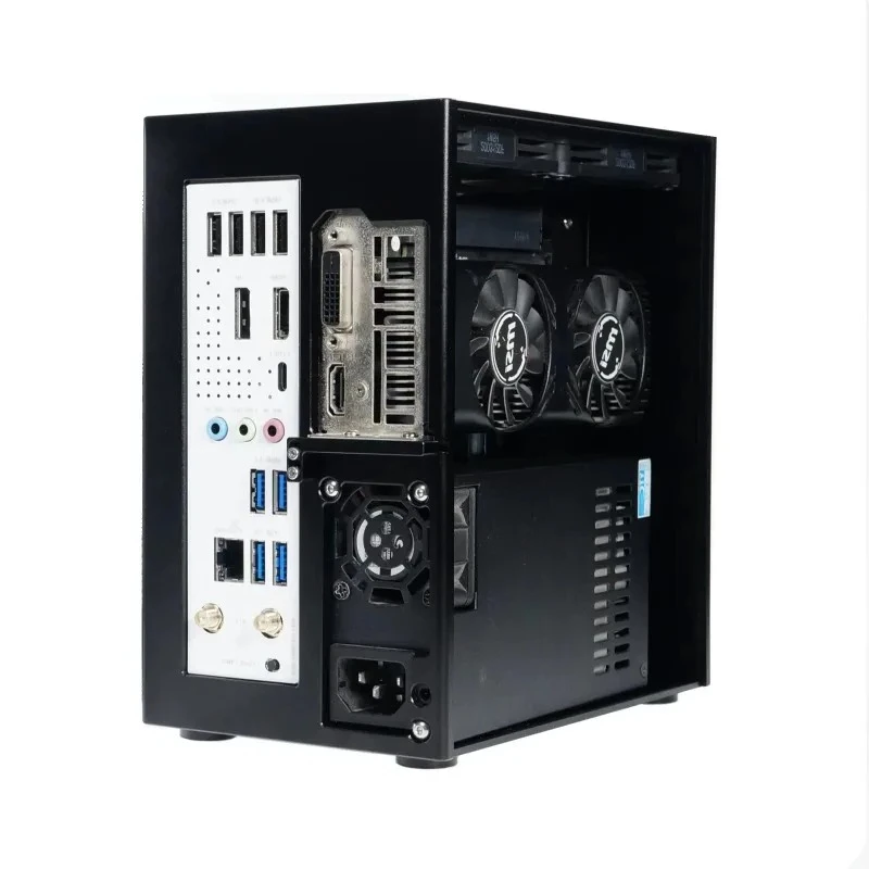 Фото Корпус ZS-A4DC/ITX V3 Mini ITX, 4.3 л, цельноалюминиевый, полувысокий, для видеокарты RTX4060 (Knife Card) №5