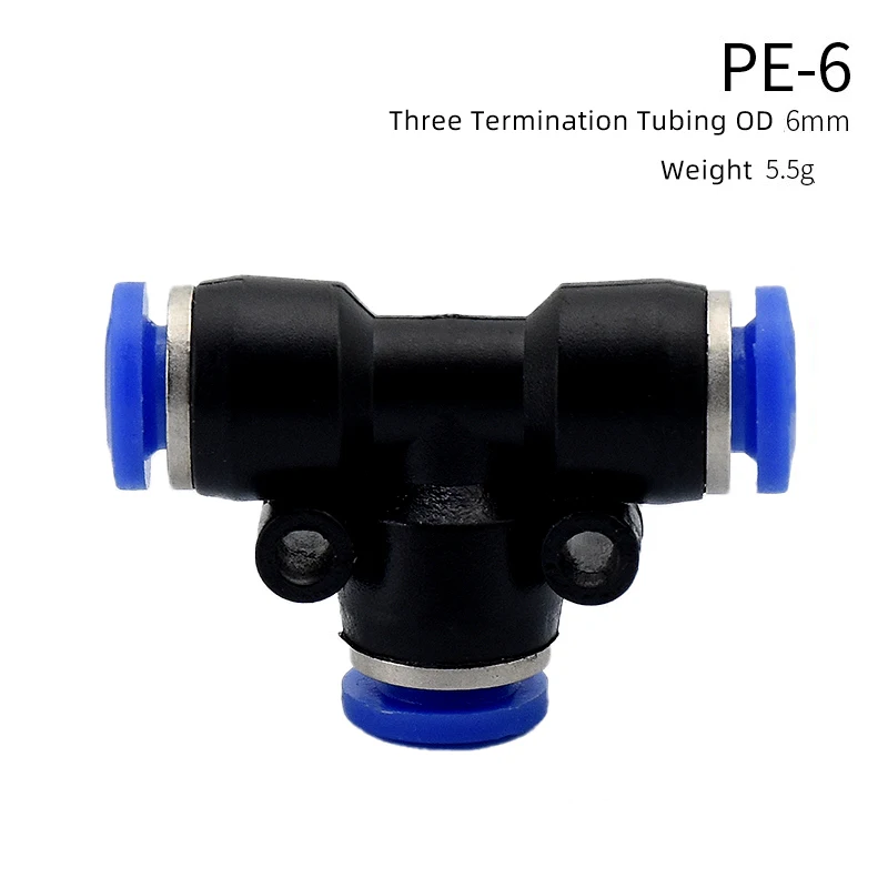 

Быстроразъемный пневматический штуцер с 3-сторонним внешним диаметром, 10/8/12/6/4/16 мм
