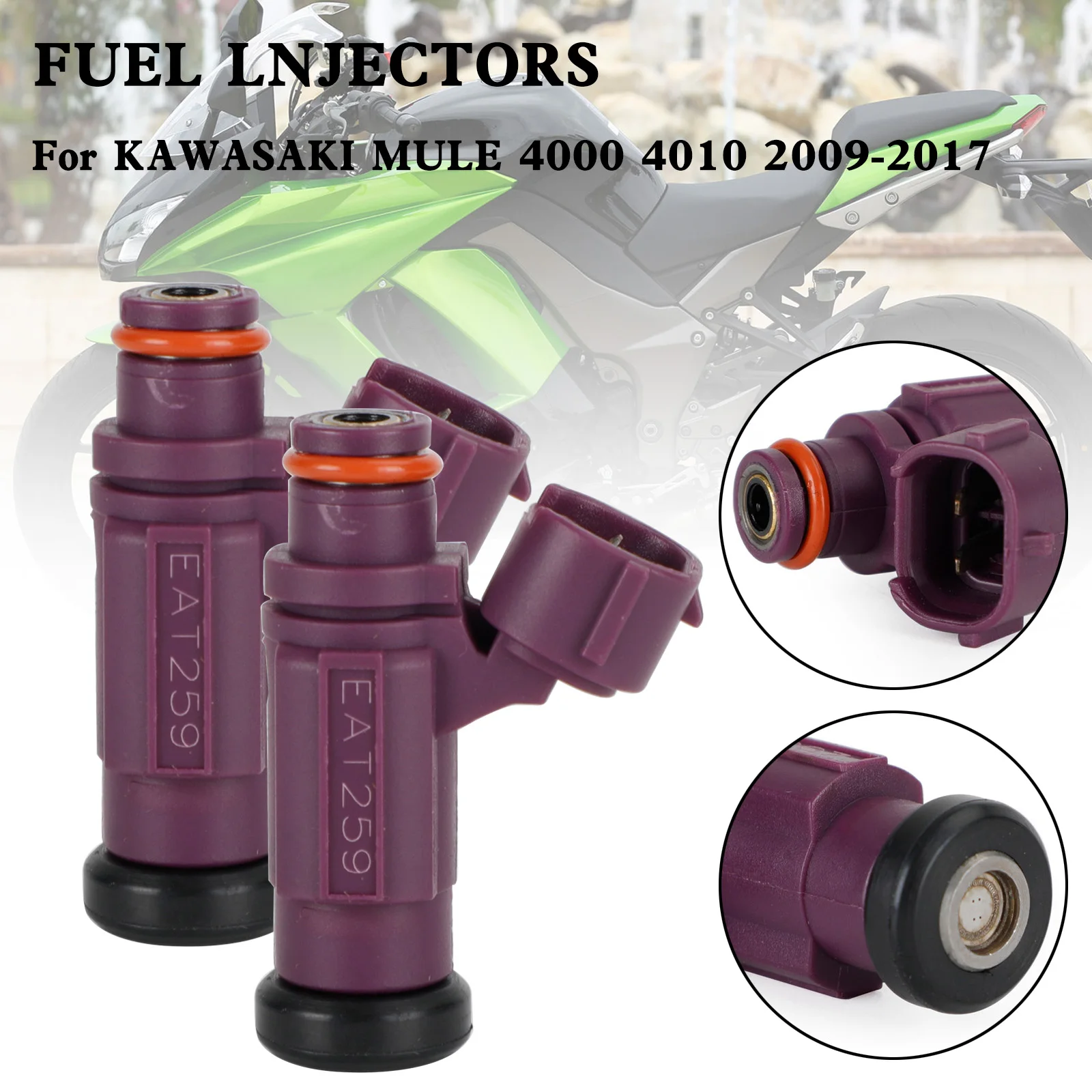 

Areyourshop 2PCS Fuel Injector EAT259 49033-2060 490332060 for KAWASAKI MULE 4000 4010 09-17 Motor Accessories