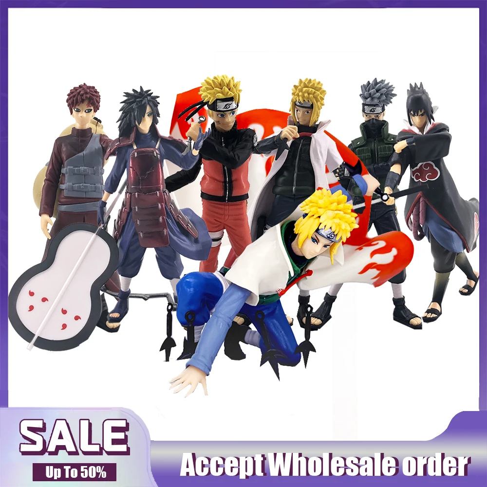 

15-18CM Big Models Anime Naruto Figure UchihaMadara Uzumaki Naruto Kakashi Uchiha Sasuke Itachi Decoration Model For Kids