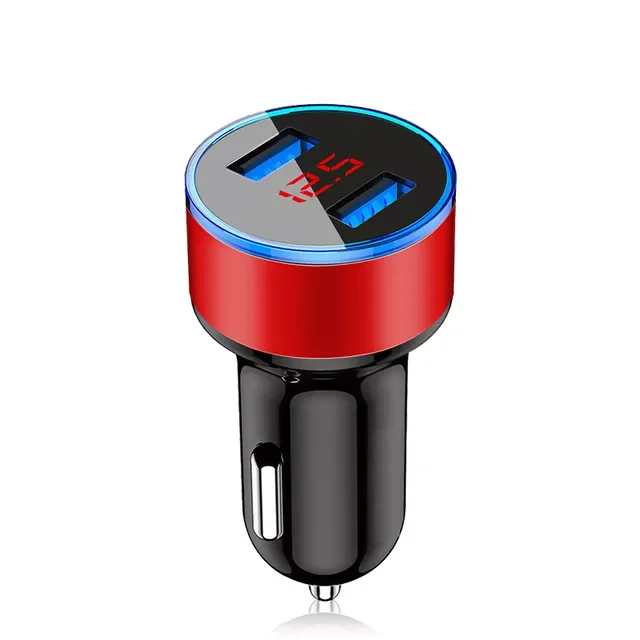 LED Display Dual USB Car Charger for Xiaomi Samsung Huawei Universal Mobile Phone Car-Charger for iPhone 11 Pro Max charger