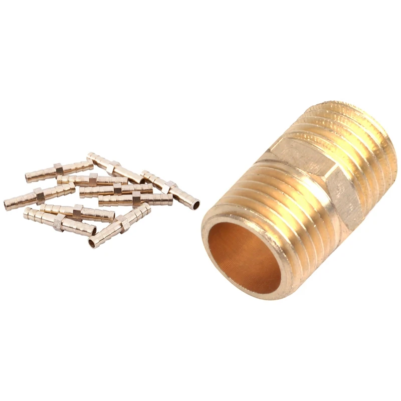 

10 Pcs 6 Mm Straight For Hose Quick Coupling & 1 Pcs 1/4 Inch PT Male Thread Water Hose Pipe Straight Connector